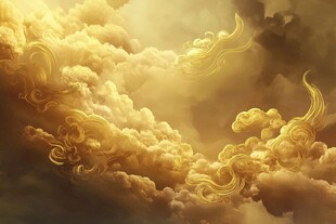 金色祥云 奇幻天空景象