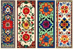 多彩花卉装饰图案