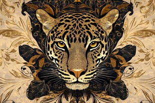 豹纹艺术图案中的猎豹形象