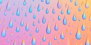 梦幻渐变雨滴背景图