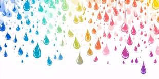 缤纷彩色雨滴背景图