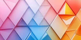 多彩几何立体拼接图案