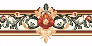 欧式精美花卉装饰线条