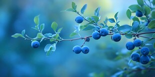 蓝果盈枝 绿叶相衬的美好