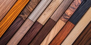 多样木纹地板材料展示