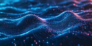 梦幻科技感数据波浪背景