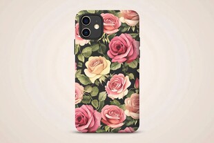 玫瑰花卉图案手机壳