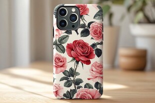 玫瑰花卉图案手机壳