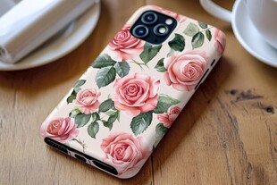 玫瑰印花手机壳 精致浪漫