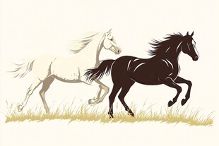 双马奔腾图
