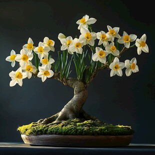 水仙盆景 优雅绽放的自然之美