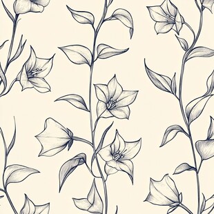 手绘花卉无缝图案背景