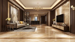 豪华大气的现代风客厅空间