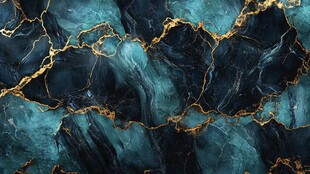 蓝金大理石纹理背景图