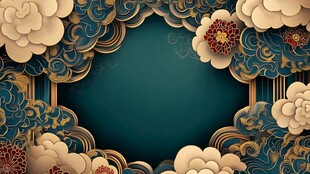 中式古典雕花背景装饰图