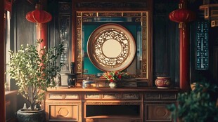 中式古典厅堂雅致一角