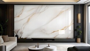 现代客厅大理石纹理电视墙