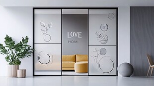 简约玻璃隔断的温馨家居空间