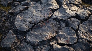 干裂土地纹理特写