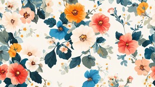 清新花卉图案背景设计