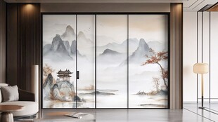 中式山水移门 雅致家居风