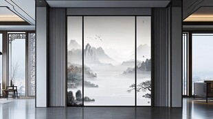 中式山水屏风 雅致空间意境