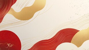 红金中式波浪纹理背景图