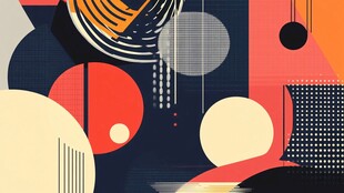 抽象几何多彩艺术背景图