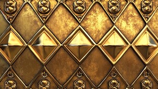 金色菱格纹金属质感纹理