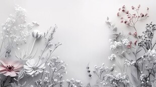 淡雅花卉背景图