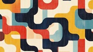 多彩几何图形抽象图案