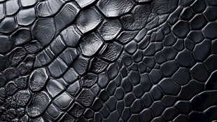 黑色鳄鱼皮纹理特写