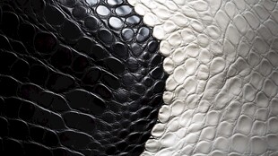 黑白相间鳄鱼皮纹理特写