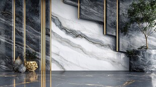 现代轻奢大理石装饰空间