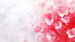 浪漫粉色花瓣水彩背景图