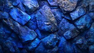 蓝色岩石纹理背景图