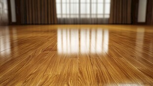 光亮木质地板室内场景