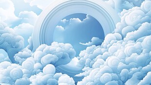 云端圆环梦幻天空景象