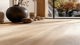 日式风格室内木地板场景