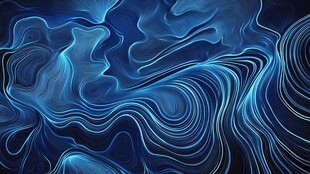 蓝色梦幻流动抽象纹理图案