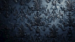 暗黑奢华风浮雕花纹背景