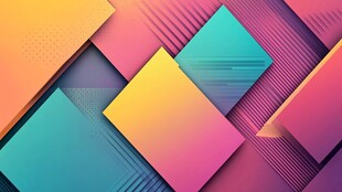 多彩几何立体拼接背景图