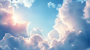 梦幻天空下的绚烂云彩