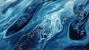蓝色涌动水波纹理画面
