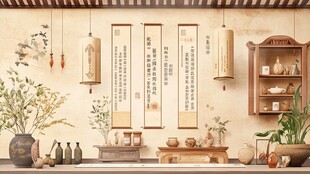 中式古风茶室雅致一角