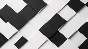 黑白方块几何创意背景图