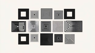 黑白几何图案创意组合