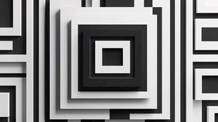 黑白几何方形立体背景图