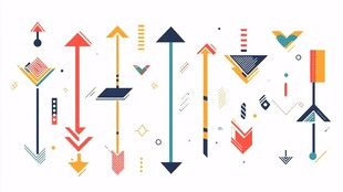 多彩创意箭头图形元素