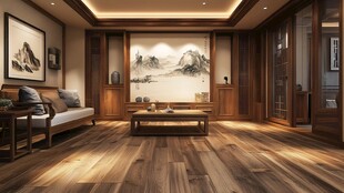 中式典雅客厅室内空间展示